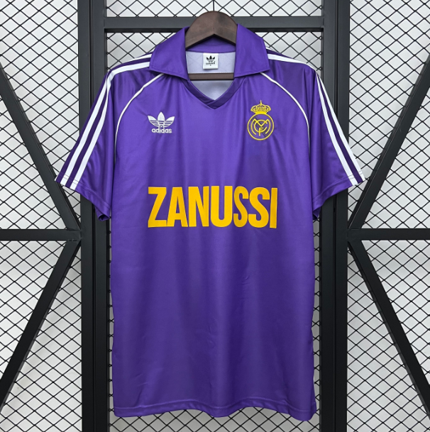 1984-85 Real Madrid Retro Away Soccer Jersey Shirt